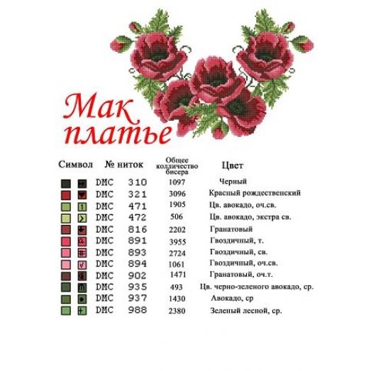 ПЖ-Маки 1. Заготовка женского платья. ТМ Красуня