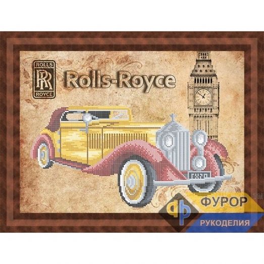 ФР-ПБч3-061 Ретро авто Rolls Royce. Схема для вышивки бисером ТМ Фурор